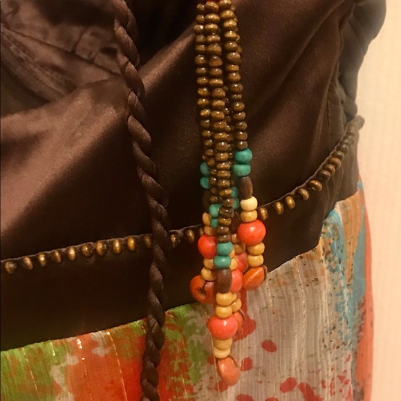 Bebe Twist Strap Halter with Beading - Picture 4 of 4